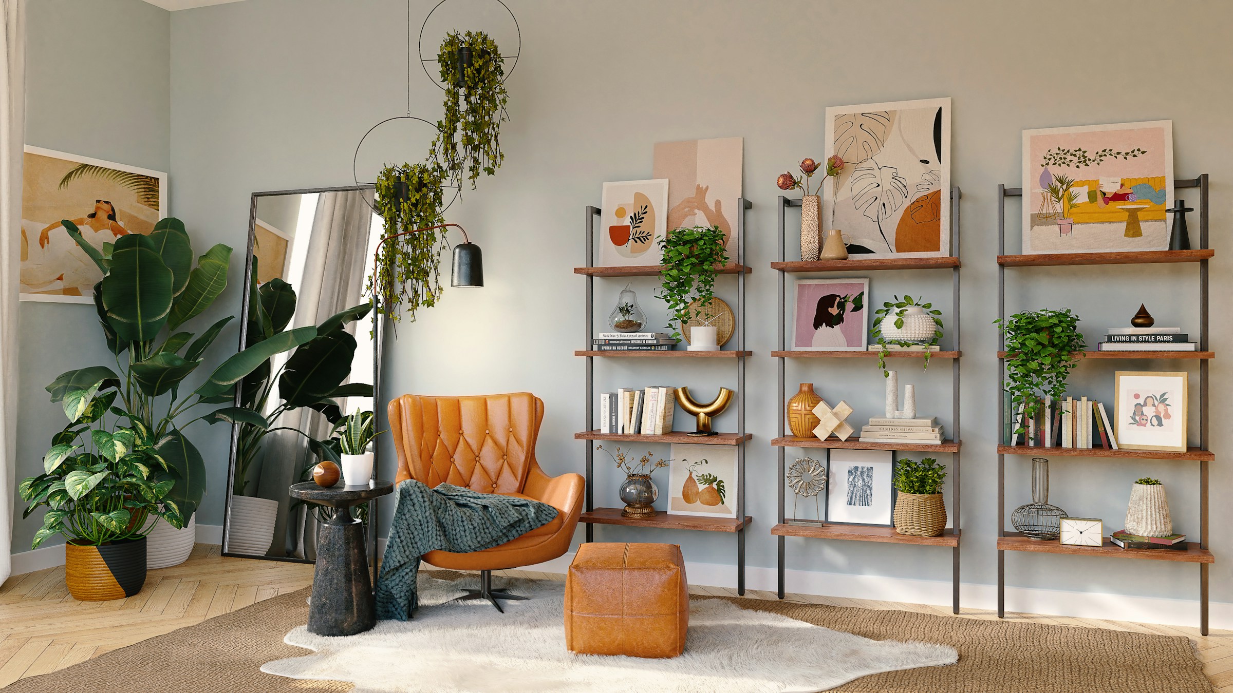 Interior designer presenting mood board