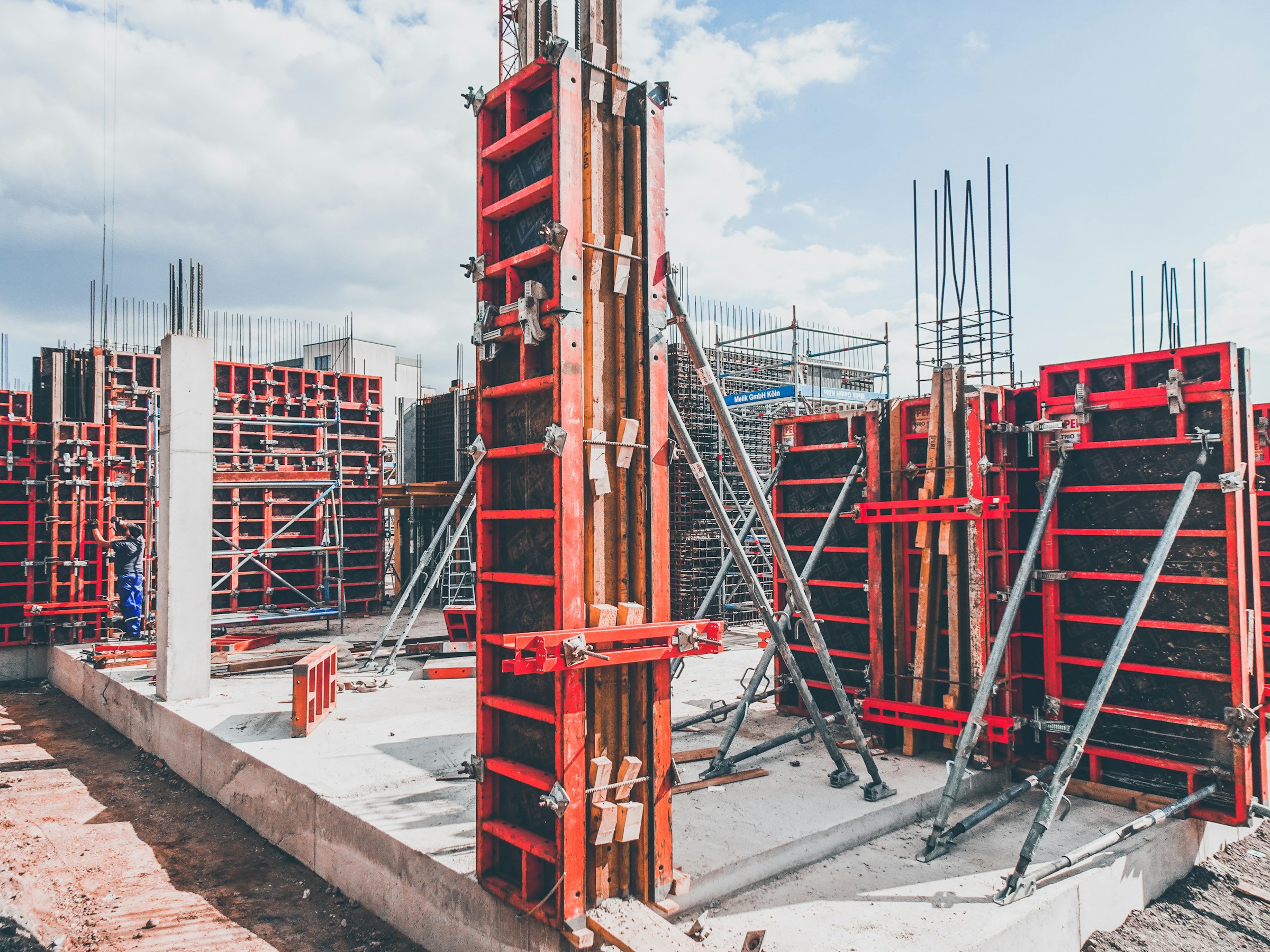 Workers at construction site